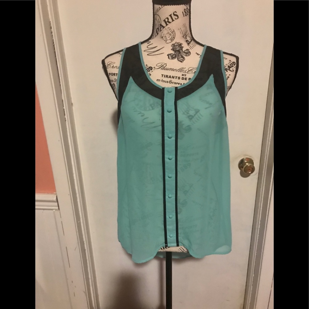 Navy and green tank